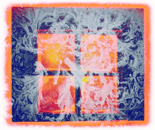 Preview: Icy Pattern On Frozen Window.