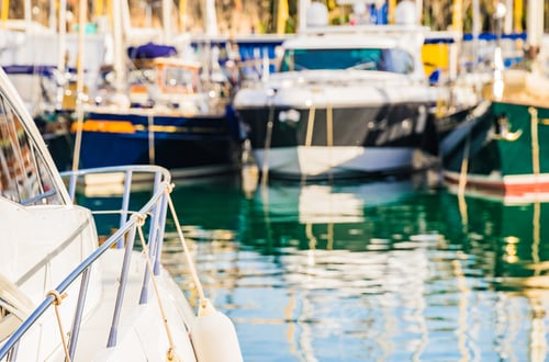 Preview: Luxury Yacht Boats At Marina Harbor.
