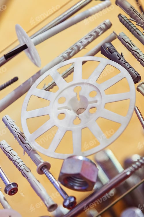 Preview: Screws, Nuts, Clamps ...On The Glass, Note Shallow Depth Of Field