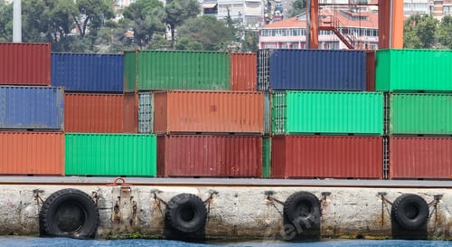 Preview: Containers Waiting To Transfer In A Port