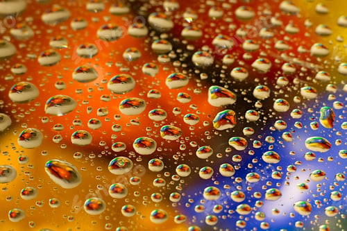 Preview: Color Water Drop On Glass.