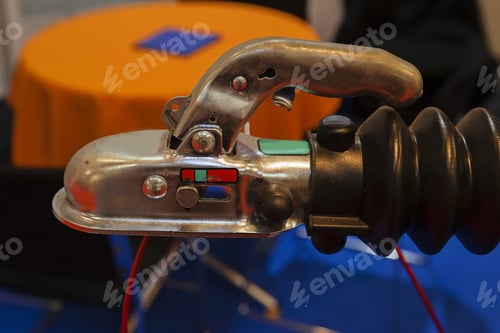 Preview: Closeup Detail Of Car Trailer Hook Up; Note Shallow Depth Of Field