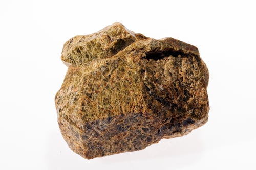 Preview: Brown Mineral Vesuvianite On The White Background