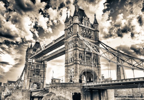 Preview: The Tower Bridge At Dusk As Seen From St. Katharine Docks - London