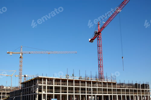 Preview: Construction Of A New Residential Complex Or Shopping Center. Workers Make Reinforcement For