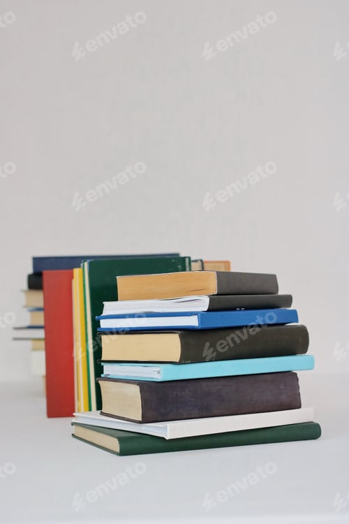 Preview: Stack Of Books On White Background
