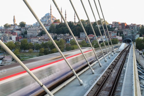 Preview: Golden Horn Metro Bridge In Istanbul City, Turkey