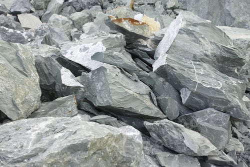 Preview: Placer Of Large Stones In A Stone Quarry Close-Up. Mining Industry.