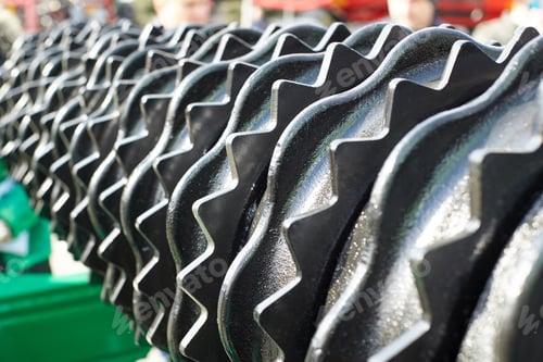 Preview: Closeup Of Land Cultivation Equipment On A Tractor Or Other Agricultural Machinery.