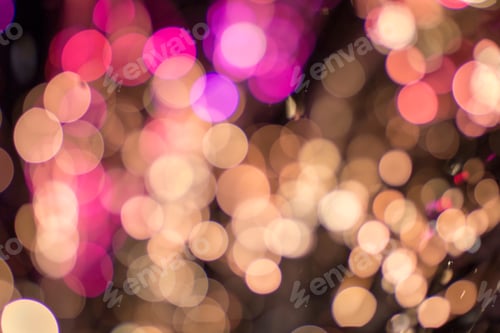 Preview: Colored Defocused Lights Background. Abstract Bokeh Lights .