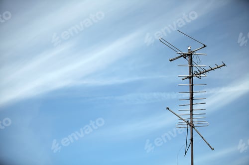 Preview: Color Picture Of An Antenna Against A Blue Sky