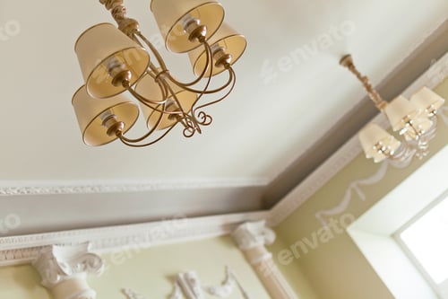 Preview: Classical Interior Of A Ceiling With A Classical Chandelier