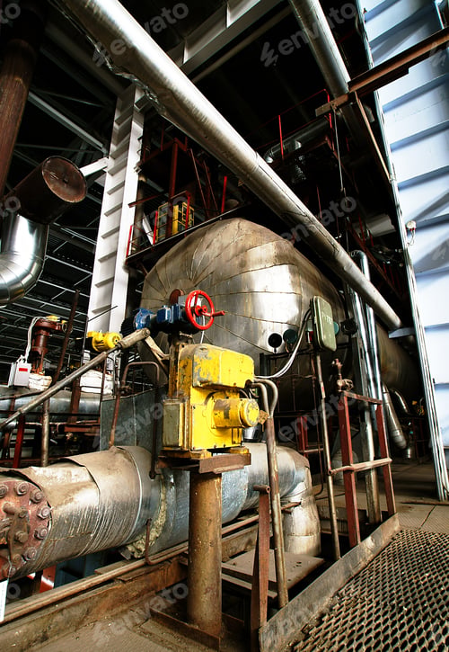 Preview: Pipes, Tubes, Machinery And Steam Turbine At A Power Plant