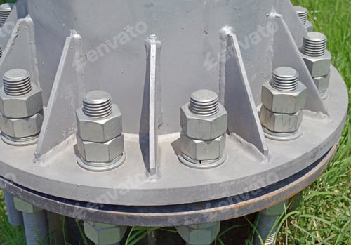 Preview: Bolt Screwed Into The Metal Construction