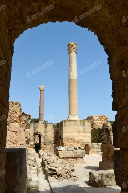 Preview: View Of The Antonine Baths In The Ancient City Of Carthage, Tunisia