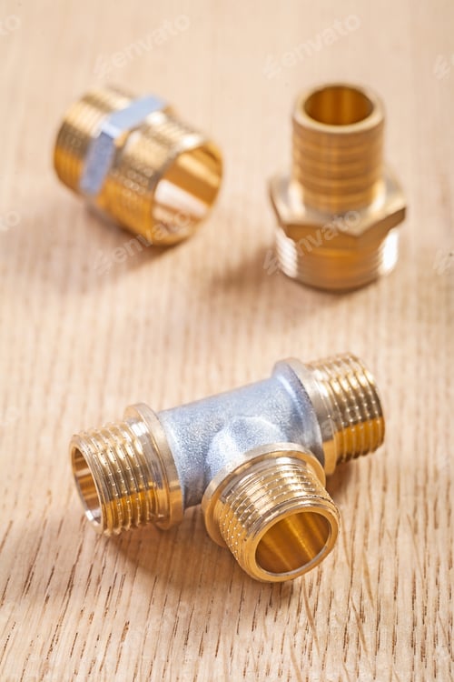 Preview: Plumbing Fixtures On Wooden Board