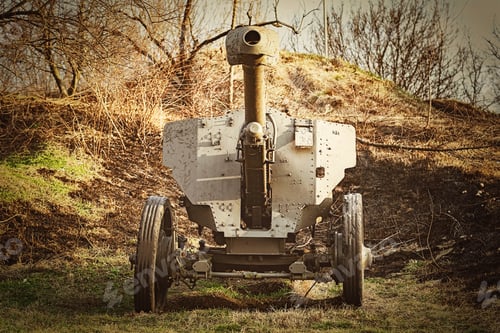 Preview: An Old Artillery Gun In The Field