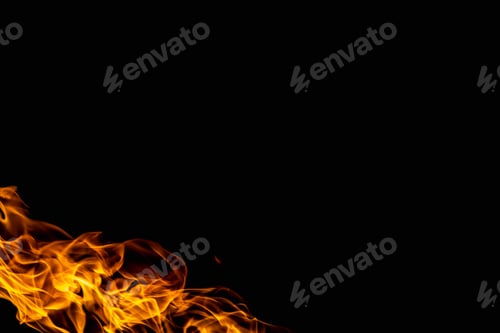 Preview: Abstract Black Background With Fire And Copy Space For Text Or Lettering
