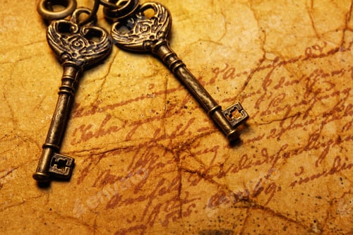 Preview: The Old Keys On The Textured Paper