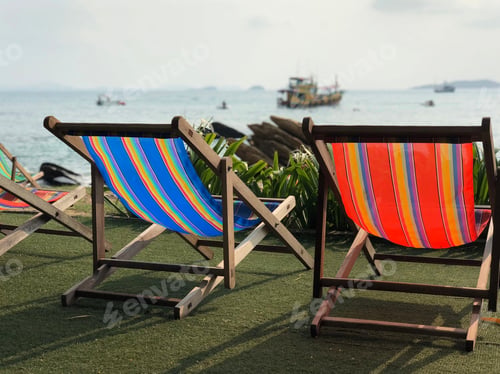 Preview: Beach Chairs On Koh Samet Island In Thailand