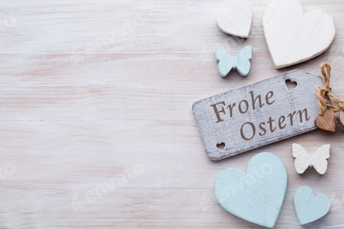Preview: Easter And Spring Accessories. Greeting Card.