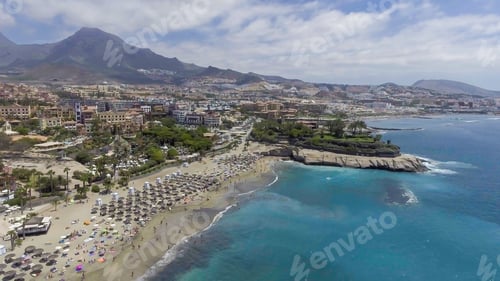 Preview: Playa De Las Americas In Tenerife. Aerial View Of Coastline.