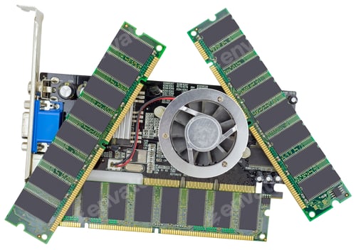 Preview: Computer Memory Modules On The White Background
