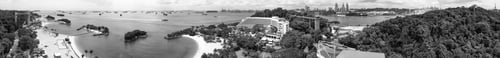 Preview: Sentosa Island Siloso Beach Aerial View In Singapore, Asia.