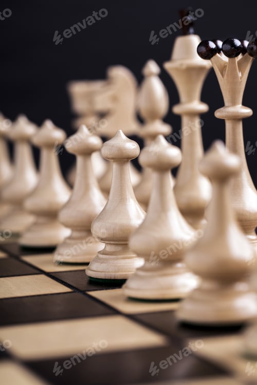 Preview: Chess Pieces Showing The Competition, In Business And Game