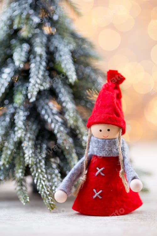 Preview: Christmas Tree Decorations On A Bokeh Background.