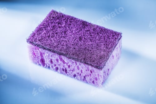 Preview: New Violet Sponge On White Background.