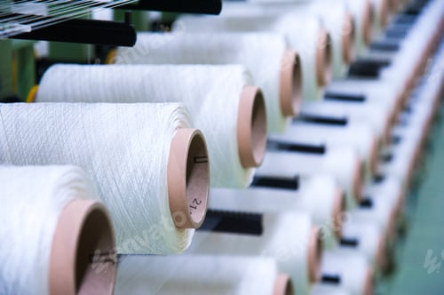 Preview: Industrial Fabric Production Line. Weaving Looms At A Textile Factory