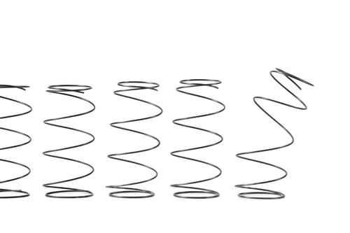 Preview: Conceptual Image Of Steel Springs Isolated On A White Background.