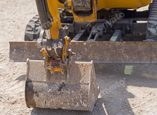 Preview: Part Of Modern Yellow Excavator Machines