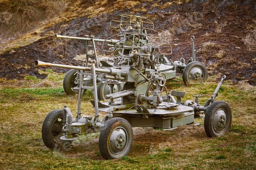 Preview: An Old Artillery Gun In The Field