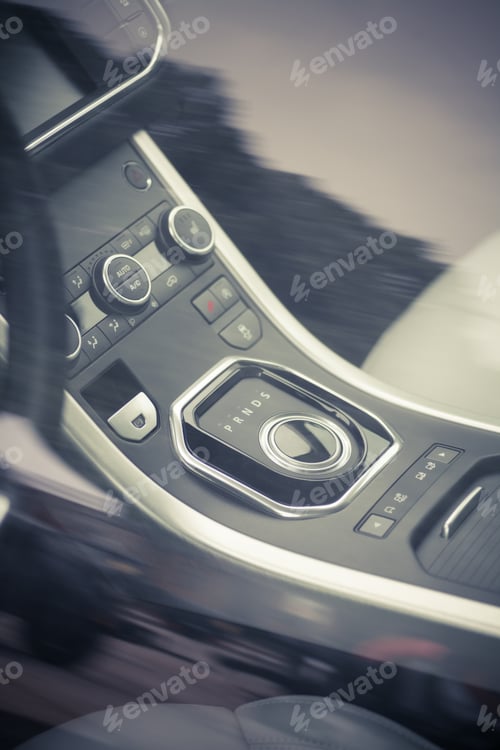 Preview: Close Up Shot Of A Gear Stick Inside A Car.