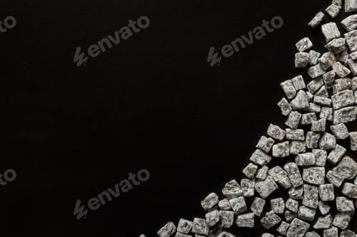 Preview: Beautiful Crushed Granite Gray On A Black Background