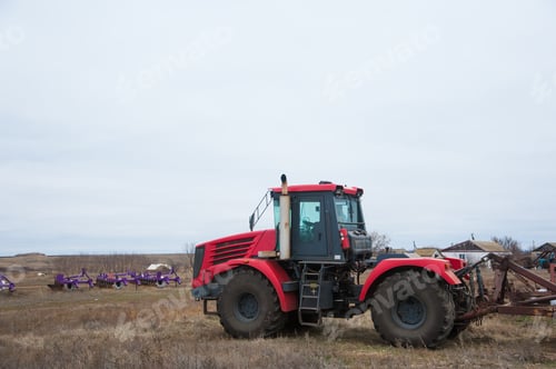 Preview: Farm Machinery On A Farm In The Winter