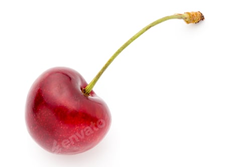 Preview: Cherry, Fresh On A White Background.