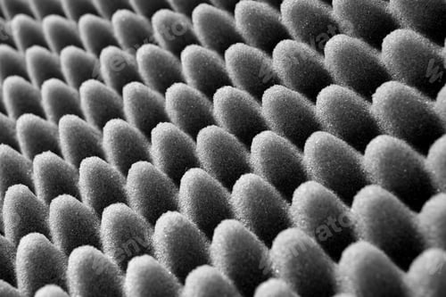 Preview: Dark Artificial Foam, Acoustic Foam Insulation Texture On Background.