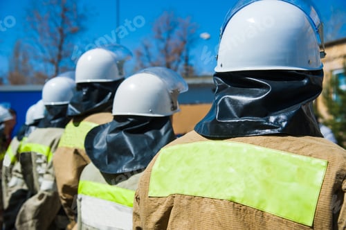 Preview: Firefighter In Action. Emergency Safety. Protection, Rescue From Danger