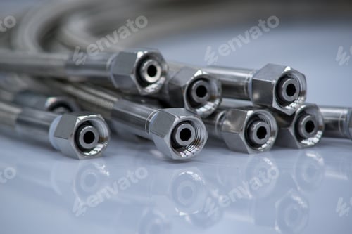 Preview: Stainless Steel Pressure Hose With Screw Connection.