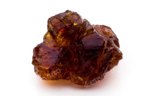 Preview: Brown Caramelized Lump Cane Sugar Cube Isolated On White Background.
