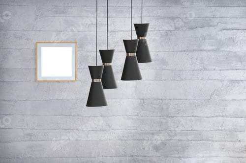 Preview: Stone Wall Interior Design And Modern Lamp