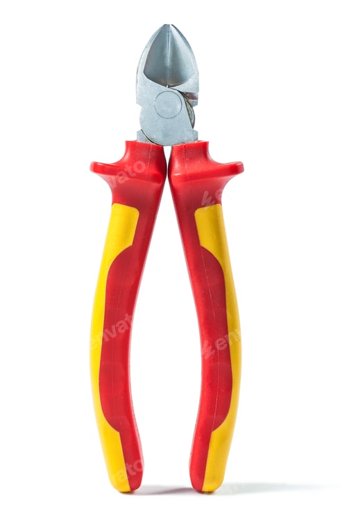 Preview: Nippers With Yellow Red Handles Isolated