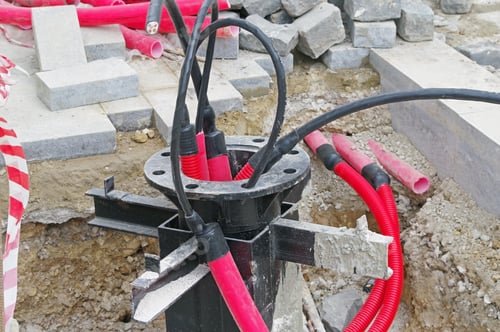 Preview: The Base Of The Support Of The Column Of Street Lighting During The Reconstruction Of The Park
