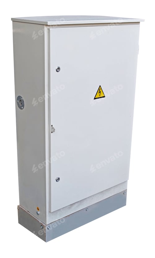 Preview: Outdoor Cabinet For Electrical Equipment On White Background