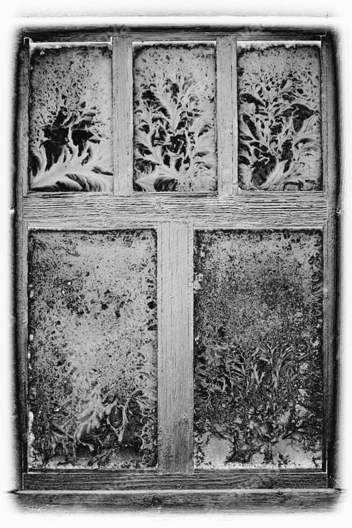 Preview: Icy Pattern On Frozen Window.
