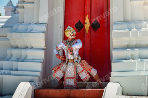 Preview: The Pantomime (Khon) Festival Candles,Thai Traditional Dance Of The Ramayana Epic Drama Art,Thailand