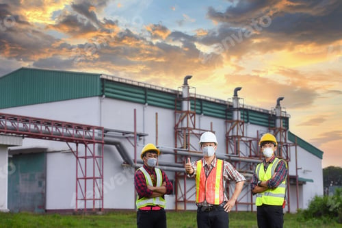 Preview: Engineer Discusses Technical Documentation With His Help In The Territory Of A Modern